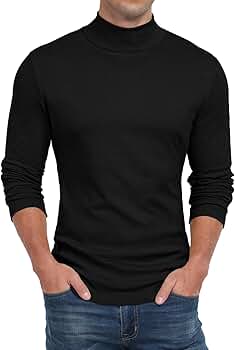 Sailwind Men's Mock Turtleneck Long Sleeve T Shirts Basic